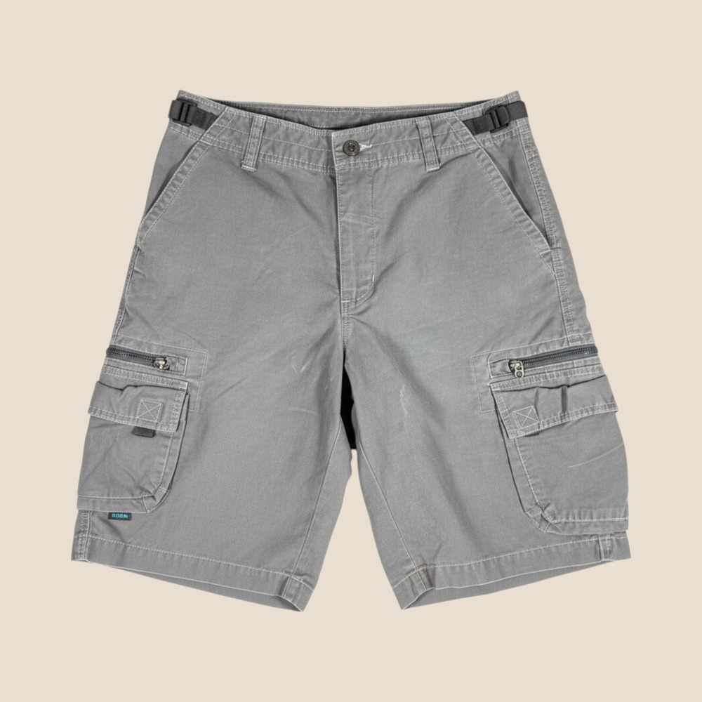 Kuhl Mens Gray Cargo Shorts Adjustable Waist Multi Pocket Size 31